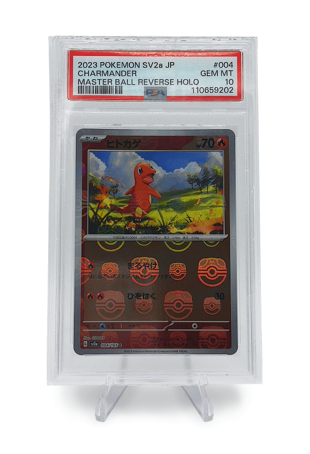 BuyGradedCards CHARMANDER MASTERBALL REVERSE HOLO 004/165 PSA GEM MINT 10 - Pokemon Japanese 151 2023