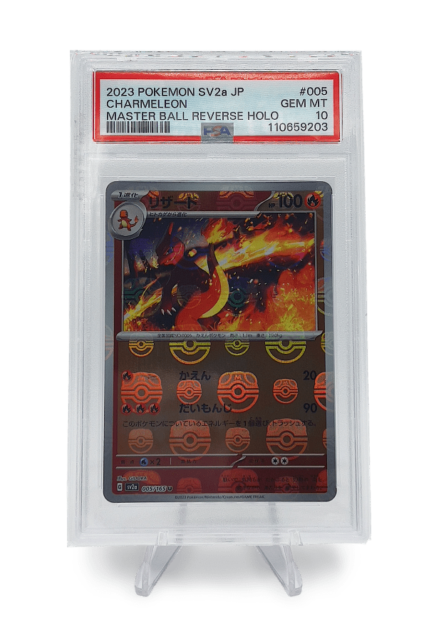 BuyGradedCards CHARMELEON MASTERBALL REVERSE HOLO 005/165 PSA GEM MINT 10 – Pokémon Japanese 151 2023