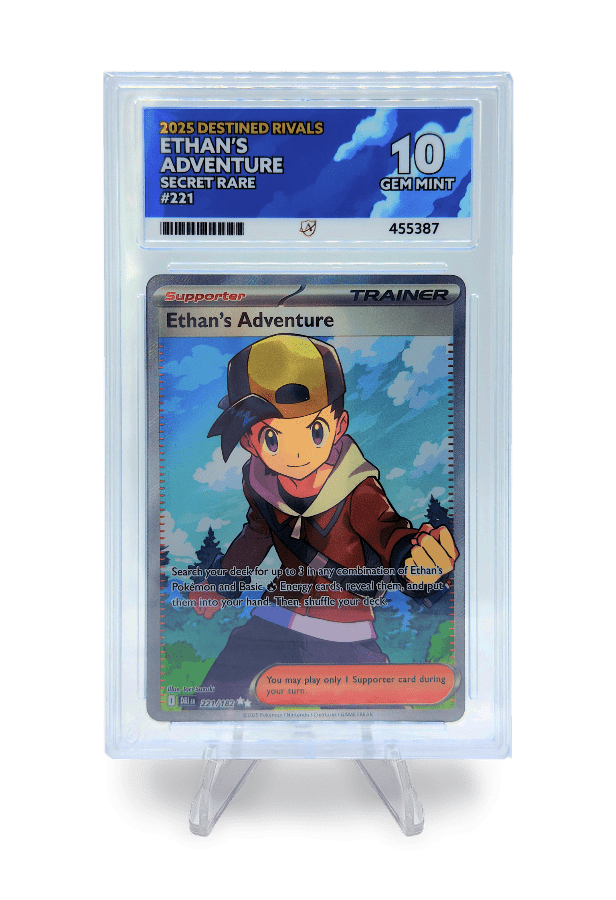 ETHAN'S ADVENTURE SR 221/182 ACE GEM MINT 10 - Destined Rivals 2025 BuyGradedCards ETHAN'S ADVENTURE SR 221/182 ACE GEM MINT 10 - Destined Rivals 2025 BuyGradedCards