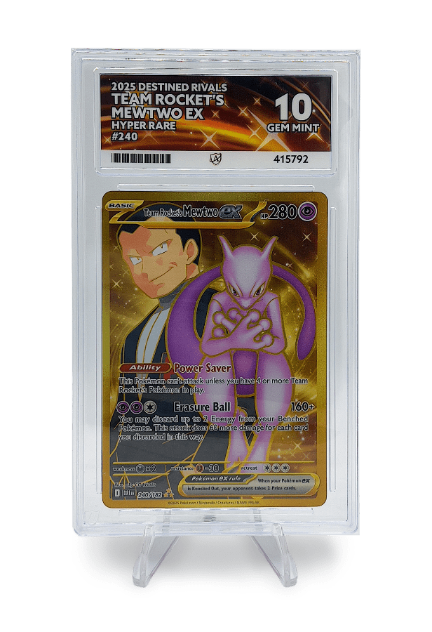 TEAM ROCKET'S MEWTWO EX HR 240/182 ACE GEM MINT 10 - Destined Rivals 2 BuyGradedCards TEAM ROCKET'S MEWTWO EX HR 240/182 ACE GEM MINT 10 - Destined Rivals 2 BuyGradedCards