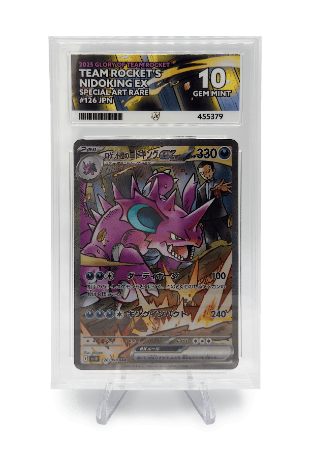 BuyGradedCards TEAM ROCKET’S NIDOKING EX SAR 126/098 ACE GEM MINT 10 - Glory of Team Rocket 2025