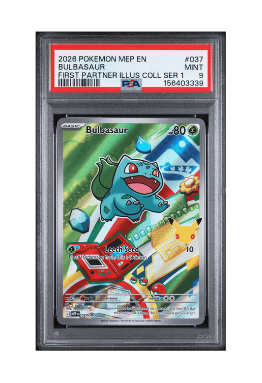 BULBASAUR MEP037 PSA MINT 9 - First Partner Illustration Collection Series 1 Promo 2026