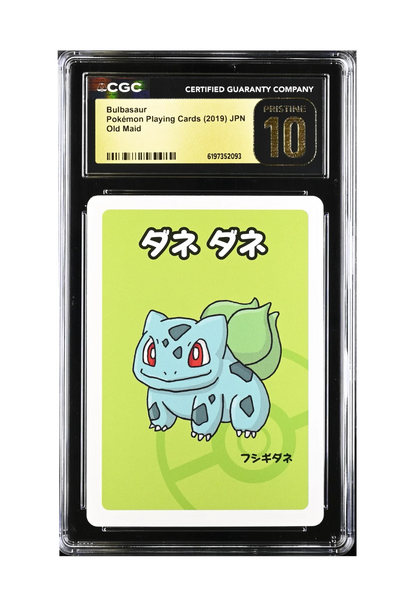 BULBASAUR CGC PRISTINE 10 - Pokemon Japanese Old Maid Playing Cards 2019
