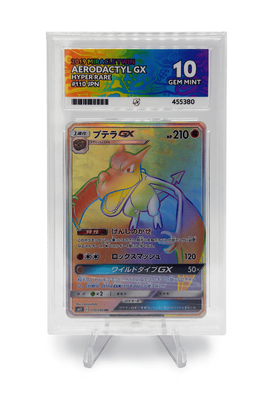 BuyGradedCards AERODACTYL GX HR 110/094 ACE GEM MINT 10 - Miracle Twin 2019