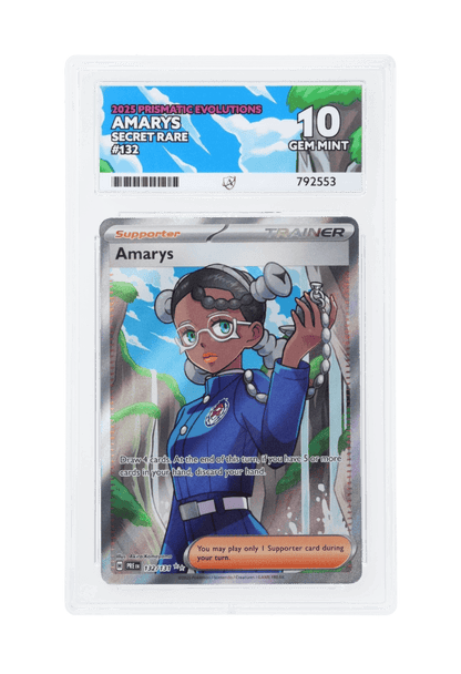 BuyGradedCards AMARYS SR 132/131 ACE GEM MINT 10 - Prismatic Evolutions 2025