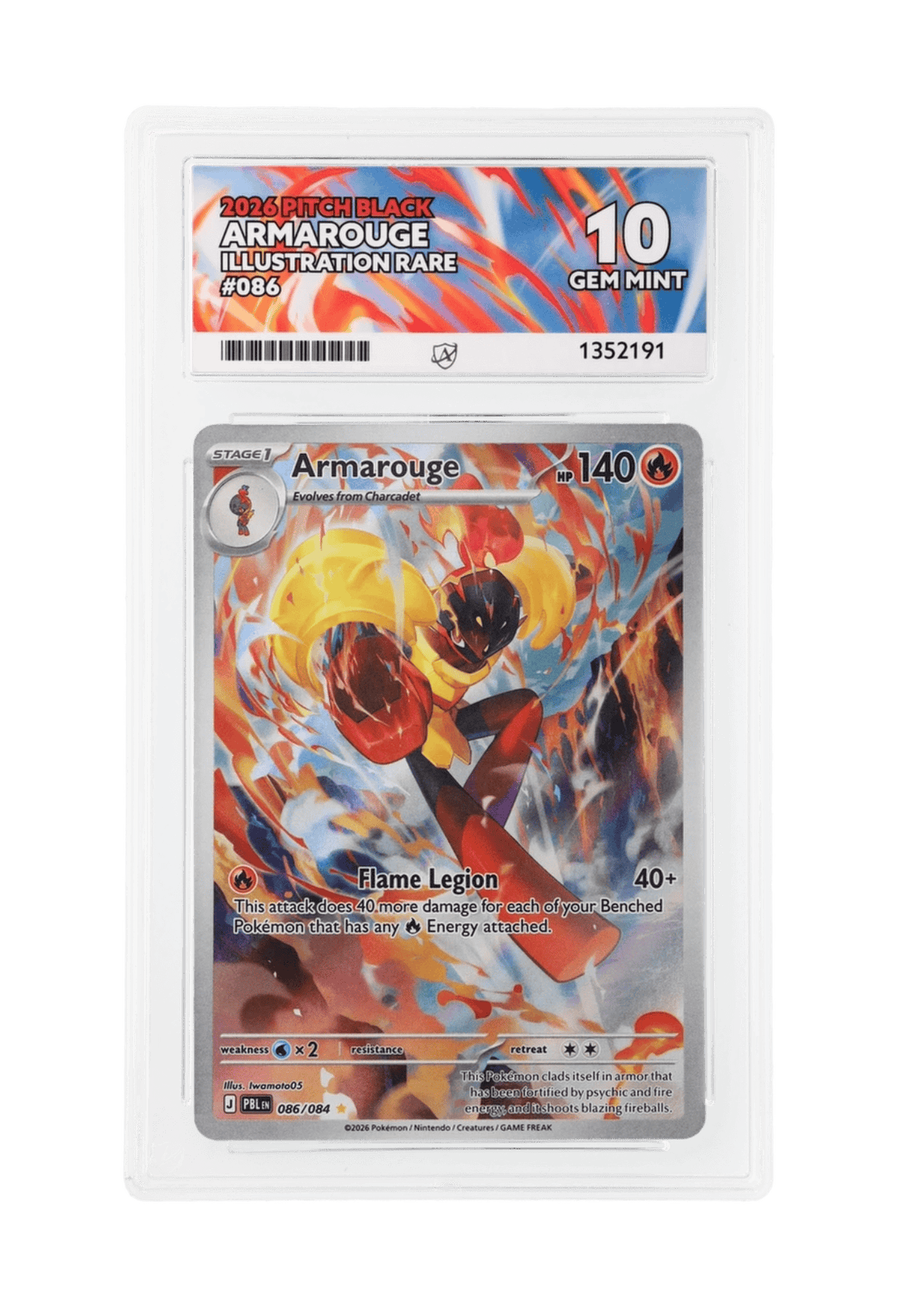 BuyGradedCards ARMAROUGE IR 086/084 ACE GEM MINT 10 - Pitch Black 2026