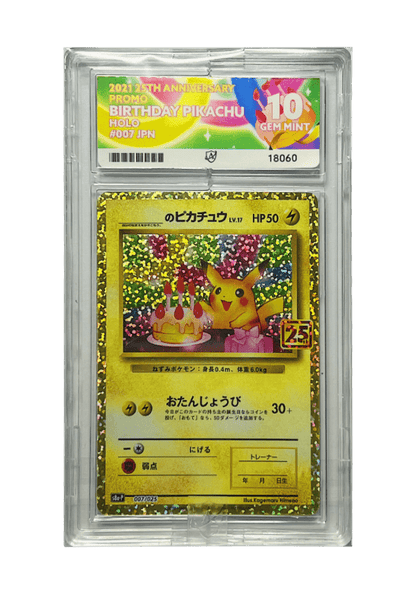 pokemon card 007 025 BIRTHDAY PIKACHU HOLO 007/025 ACE GEM MINT 10
