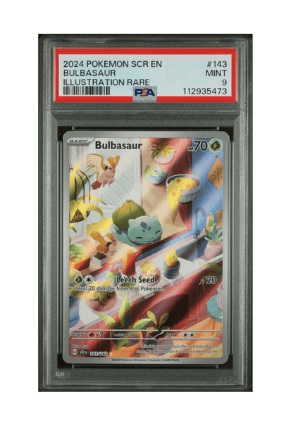 BuyGradedCards BULBASAUR IR 143/142 PSA MINT 9 - Stellar Crown 2024