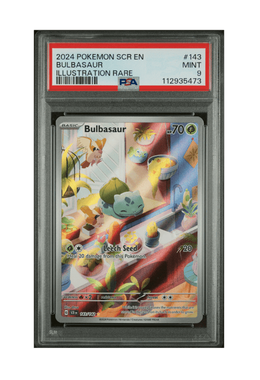 BuyGradedCards BULBASAUR IR 143/142 PSA MINT 9 - Stellar Crown 2024