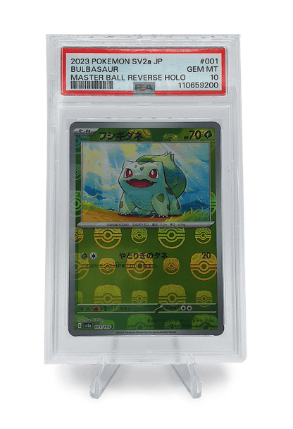 BuyGradedCards BULBASAUR MASTERBALL REVERSE HOLO 001/165 PSA GEM MINT 10 - Pokemon Japanese 151 2023