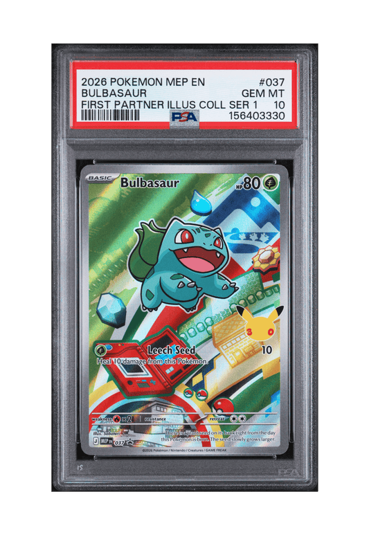 BuyGradedCards BULBASAUR MEP037 PSA GEM MINT 10 - First Partner Illustration Collection Series 1 Promo 2026