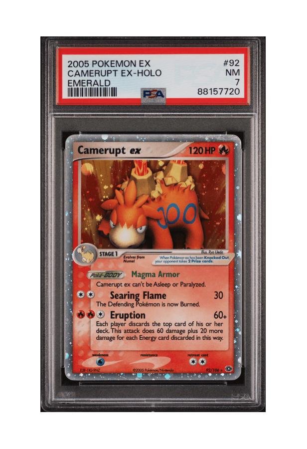BuyGradedCards CAMERUPT EX HOLO 92/106 PSA NM 7 - EX Emerald 2005