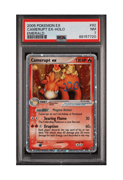 BuyGradedCards CAMERUPT EX HOLO 92/106 PSA NM 7 - EX Emerald 2005