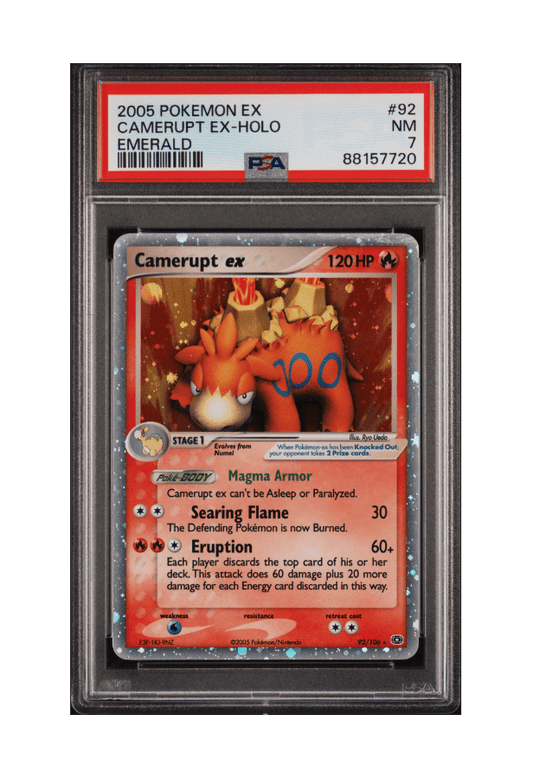 BuyGradedCards CAMERUPT EX HOLO 92/106 PSA NM 7 - EX Emerald 2005