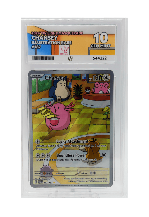 BuyGradedCards CHANSEY IR 187/167 ACE GEM MINT 10 - Twilight Masquerade 2024