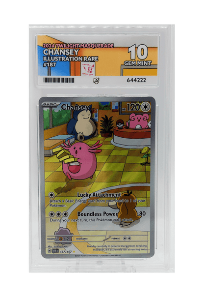 BuyGradedCards CHANSEY IR 187/167 ACE GEM MINT 10 - Twilight Masquerade 2024