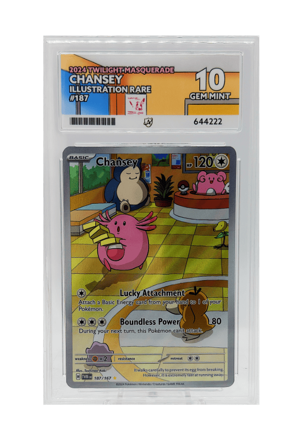 BuyGradedCards CHANSEY IR 187/167 ACE GEM MINT 10 - Twilight Masquerade 2024