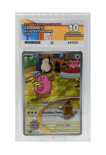 BuyGradedCards CHANSEY IR 187/167 ACE GEM MINT 10 - Twilight Masquerade 2024