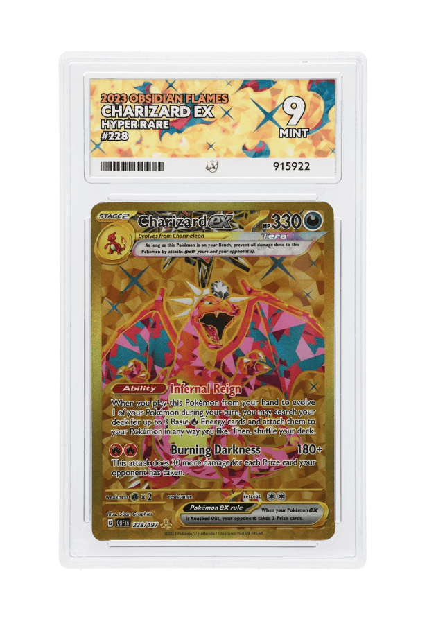 BuyGradedCards CHARIZARD EX HR 228/197 ACE MINT 9 - Obsidian Flames 2023