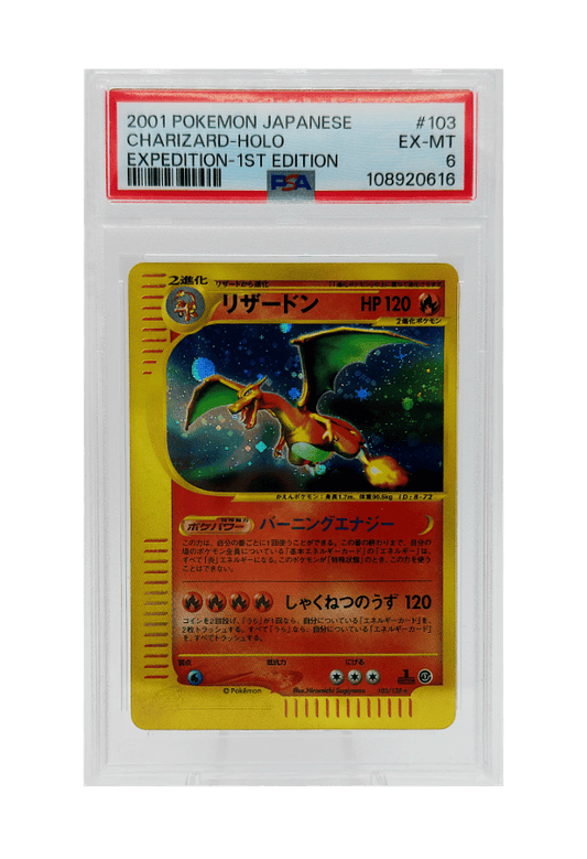 BuyGradedCards CHARIZARD HOLO 103/128 (1ST EDITION) PSA EX-MT 6 - Expedition 2001