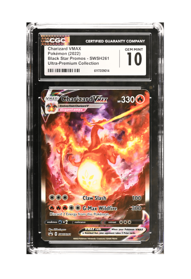 BuyGradedCards CHARIZARD VMAX SWSH261 CGC GEM MINT 10 - Sword & Shield Ultra-Premium Collection Black Star Promo 2022