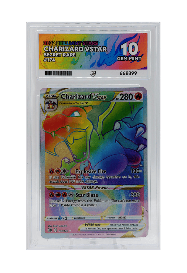 BuyGradedCards CHARIZARD VSTAR SR 174/172 ACE GEM MINT 10 - Brilliant Stars 2022