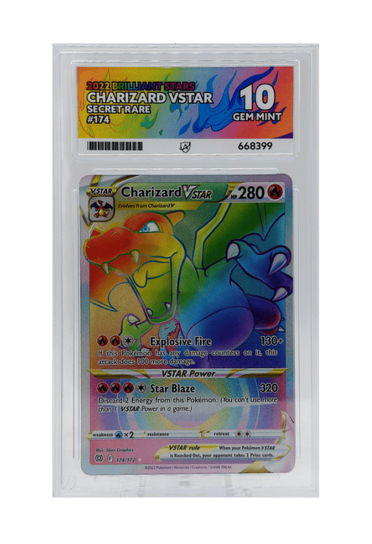 BuyGradedCards CHARIZARD VSTAR SR 174/172 ACE GEM MINT 10 - Brilliant Stars 2022