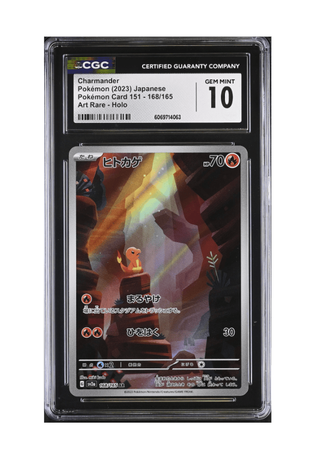 BuyGradedCards CHARMANDER AR 168/165 CGC GEM MINT 10 - Pokemon Japanese 151 2023
