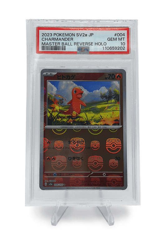 BuyGradedCards CHARMANDER MASTERBALL REVERSE HOLO 004/165 PSA GEM MINT 10 - Pokemon Japanese 151 2023