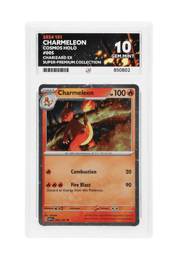 BuyGradedCards CHARMELEON COSMOS HOLO 005/165 ACE GEM MINT 10 - 151 Charizard EX Super-Premium Collection 2024