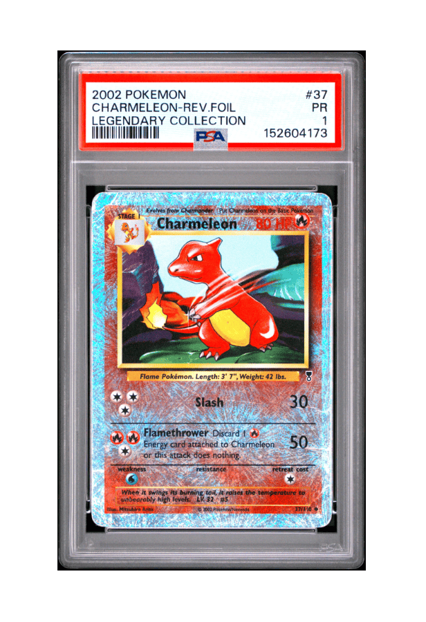 BuyGradedCards CHARMELEON REVERSE HOLO 37/110 PSA PR 1 - Pokemon Legendary Collection 2002