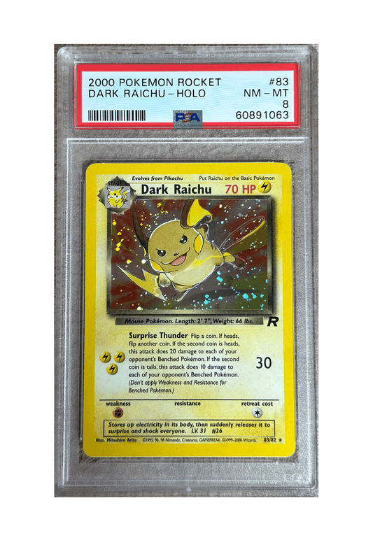 BuyGradedCards DARK RAICHU HOLO 83/82 PSA NM-MT 8 - Pokemon Team Rocket 2000