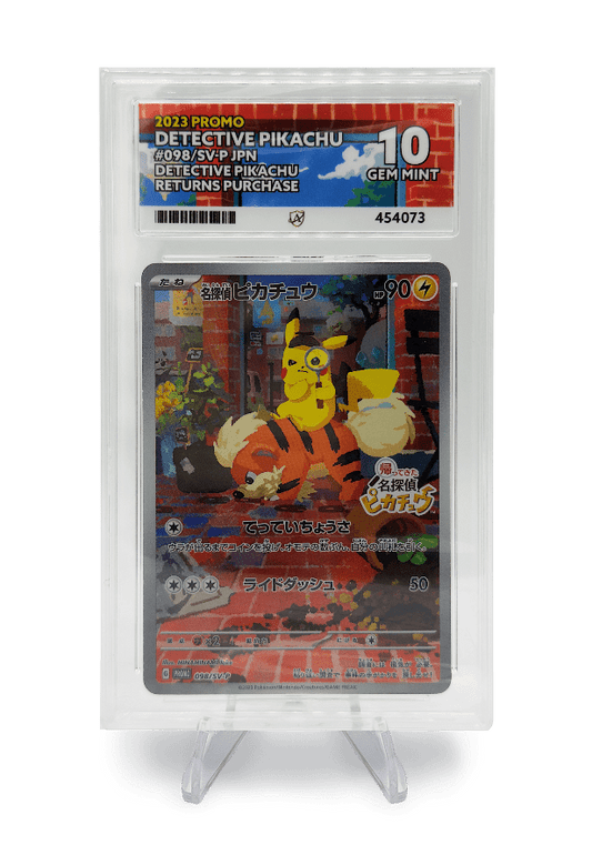 BuyGradedCards DETECTIVE PIKACHU PROMO 098/SV-P ACE GEM MINT 10 - Detective Pikachu Returns 2023