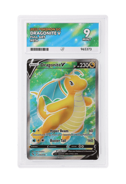 BuyGradedCards DRAGONITE V FA 076/078 ACE MINT 9 - Pokemon GO 2022