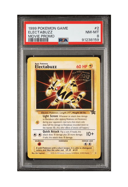 BuyGradedCards ELECTABUZZ 2 PSA NM-MT 8 - Pokemon The First Movie Promo 1999