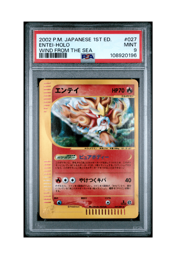 BuyGradedCards ENTEI HOLO 027/087 (1ST EDITION) PSA MINT 9 - Wind From The Sea 2002
