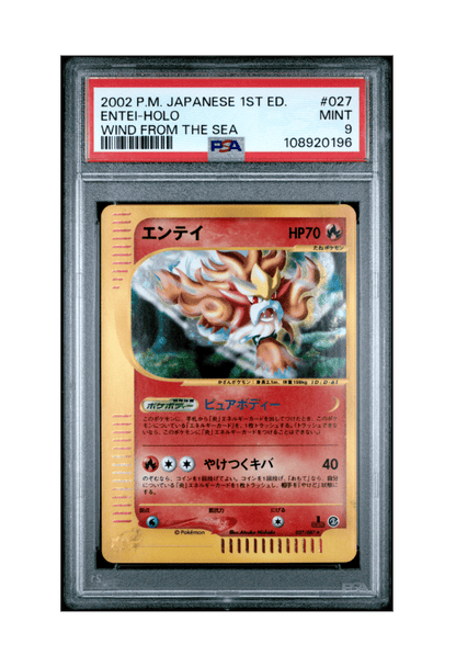 BuyGradedCards ENTEI HOLO 027/087 (1ST EDITION) PSA MINT 9 - Wind From The Sea 2002