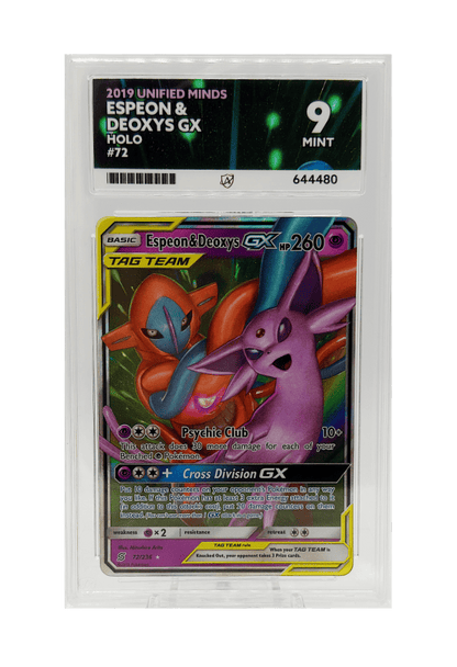 BuyGradedCards ESPEON & DEOXYS GX 72/236 ACE MINT 9 - Unified Minds 2019