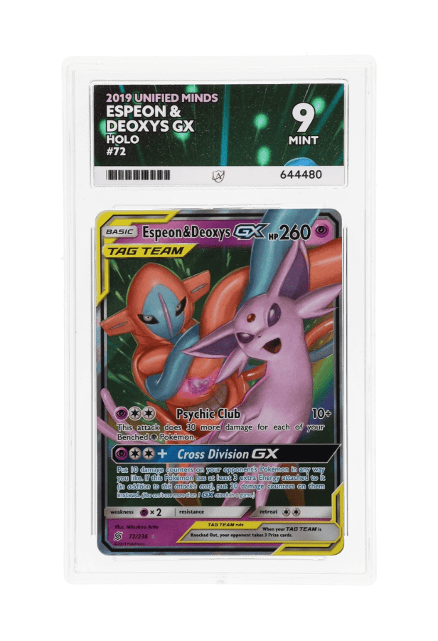 BuyGradedCards ESPEON & DEOXYS GX 72/236 ACE MINT 9 - Unified Minds 2019