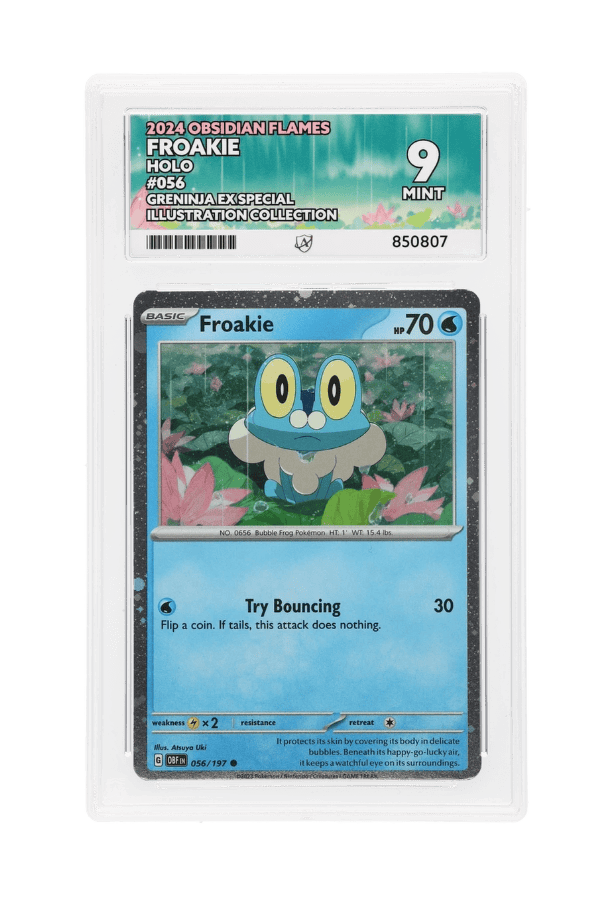 BuyGradedCards FROAKIE HOLO 056/197 ACE MINT 9 - Obsidian Flames Greninja EX Special Illustration Collection 2024
