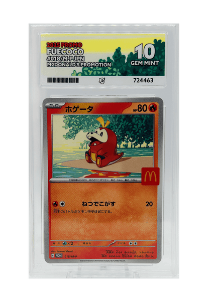 BuyGradedCards FUECOCO PROMO 018/M-P ACE GEM MINT 10 - Pokemon Japanese McDonalds Promo 2025