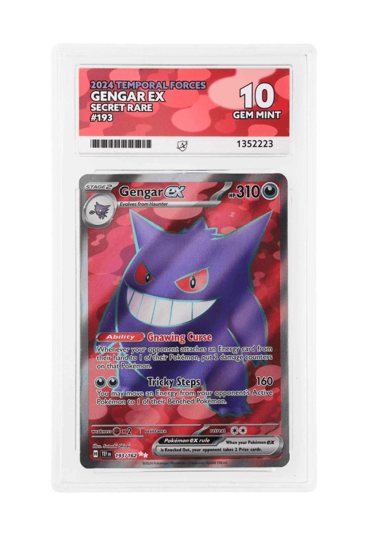 BuyGradedCards GENGAR EX SR 193/162 ACE GEM MINT 10 - Temporal Forces 2024