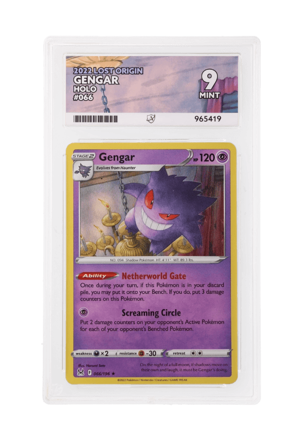 BuyGradedCards GENGAR HOLO 066/196 ACE MINT 9 - Lost Origin 2022