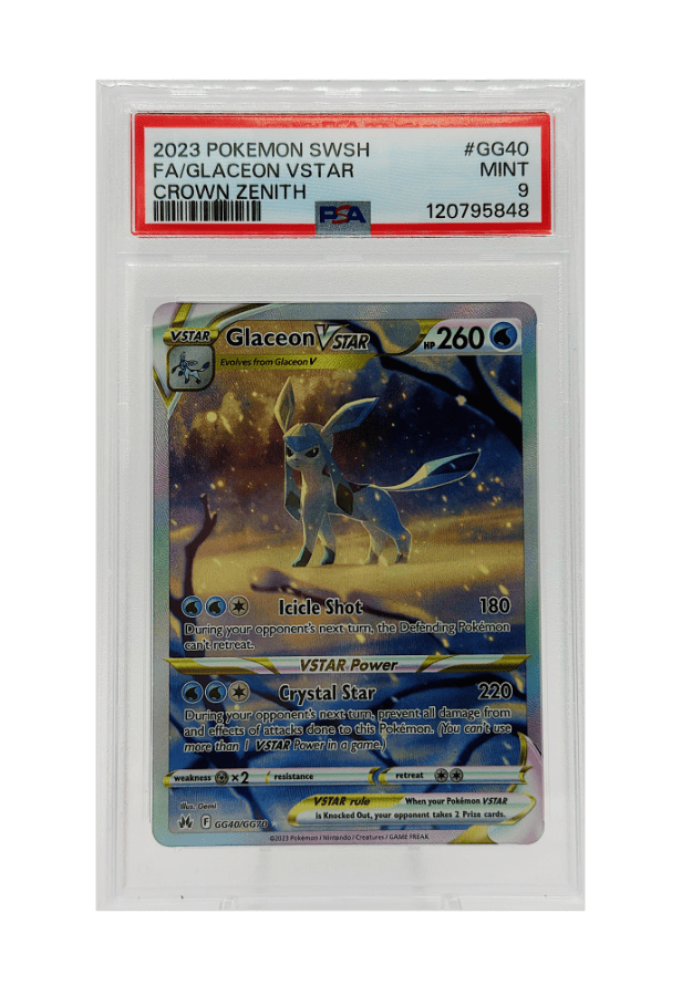 BuyGradedCards GLACEON VSTAR GG40/GG70 PSA MINT 9 - Crown Zenith 2023