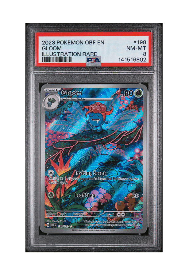 BuyGradedCards GLOOM IR 198/197 PSA NM-MT 8 - Obsidian Flames 2023