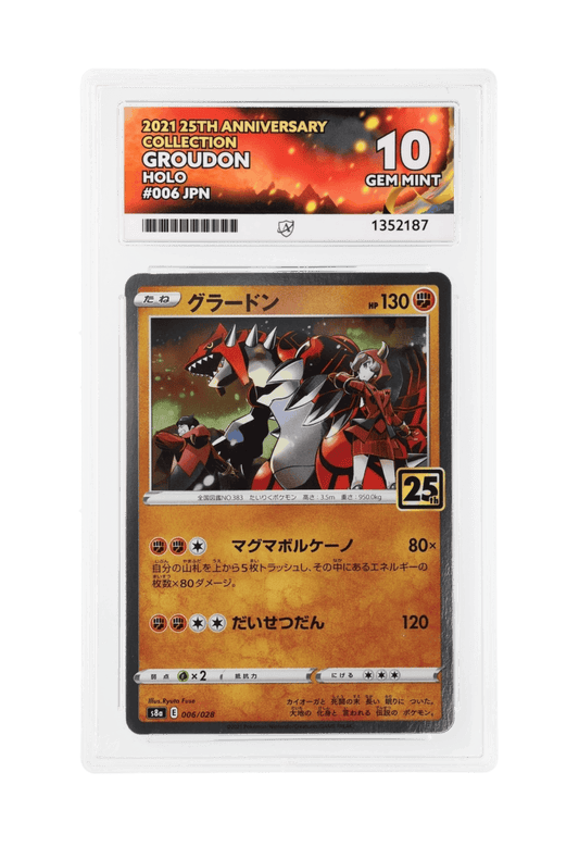 BuyGradedCards GROUDON HOLO 006/028 ACE GEM MINT 10 - 25th Anniversary Collection 2021 (JPN)