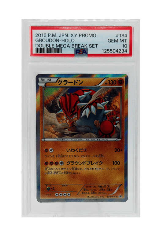 BuyGradedCards GROUDON HOLO 184/XY-P PSA GEM MINT 10 - Double Mega Break Set XY Promo 2015