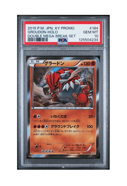 BuyGradedCards GROUDON HOLO 184/XY-P PSA GEM MINT 10 - Double Mega Break Set XY Promo 2015
