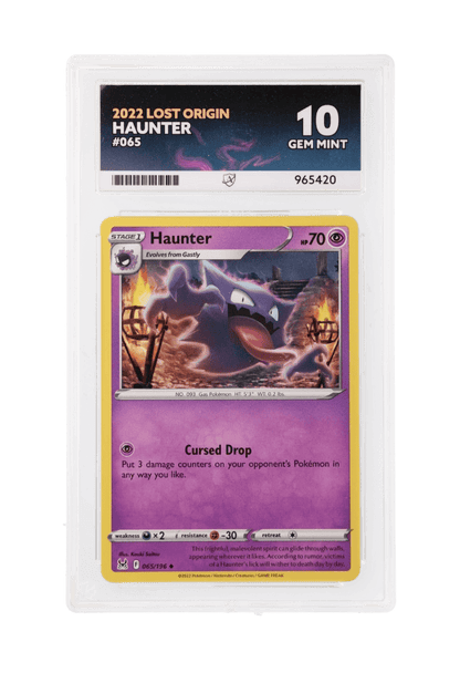 BuyGradedCards HAUNTER 065/196 ACE GEM MINT 10 - Lost Origin 2022
