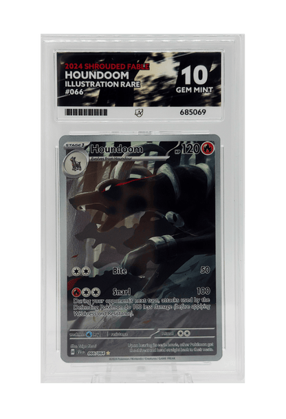BuyGradedCards HOUNDOOM IR 066/064 ACE GEM MINT 10 - Shrouded Fable 2024